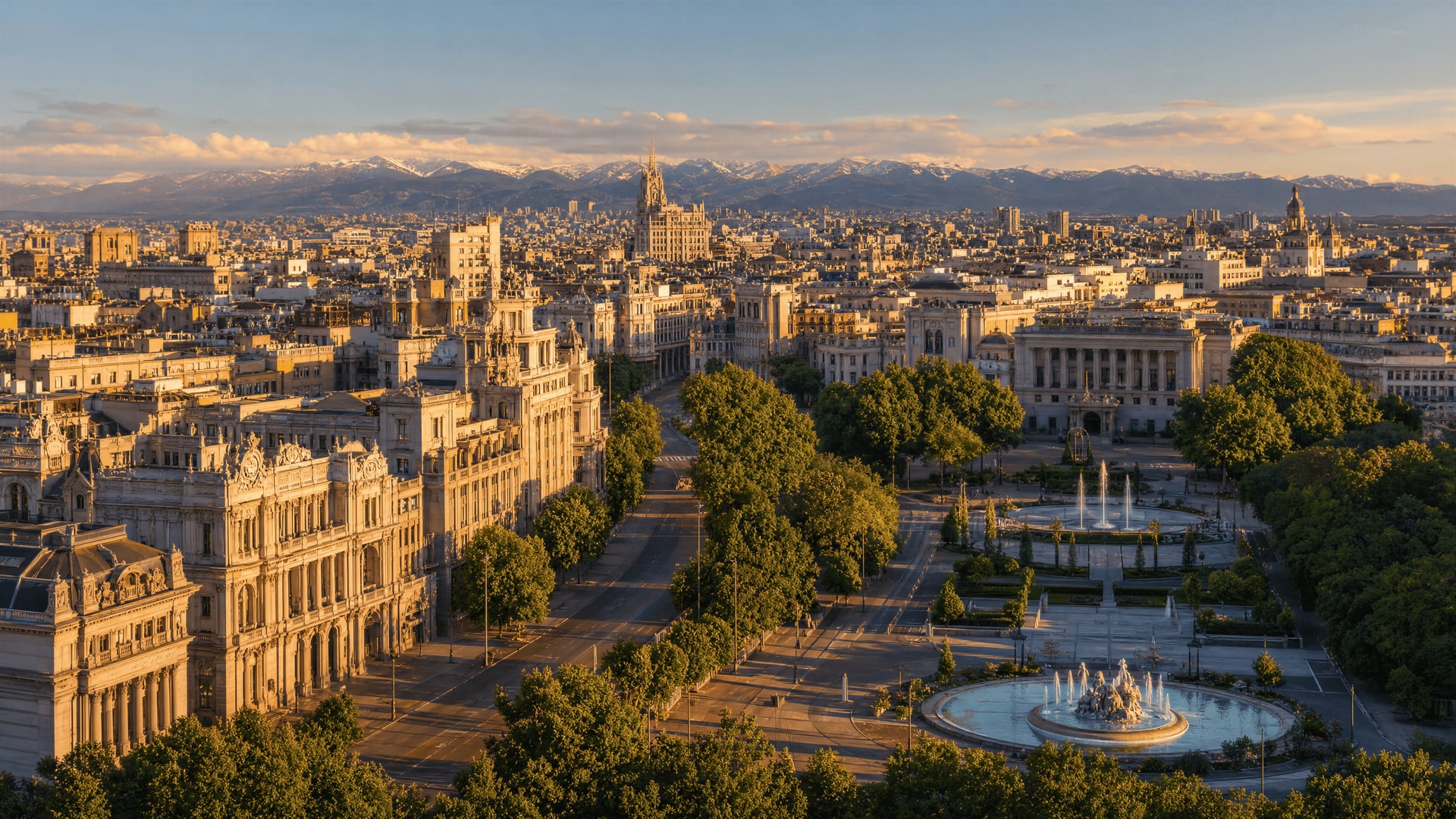 Aerial view of Madrid